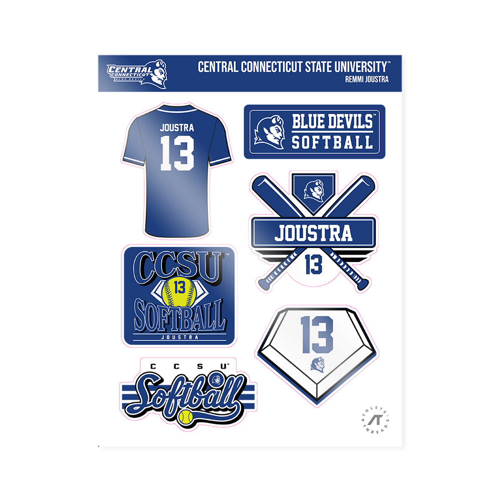 CCSU - NCAA Softball : Remmi Joustra - Sticker Sheet-0