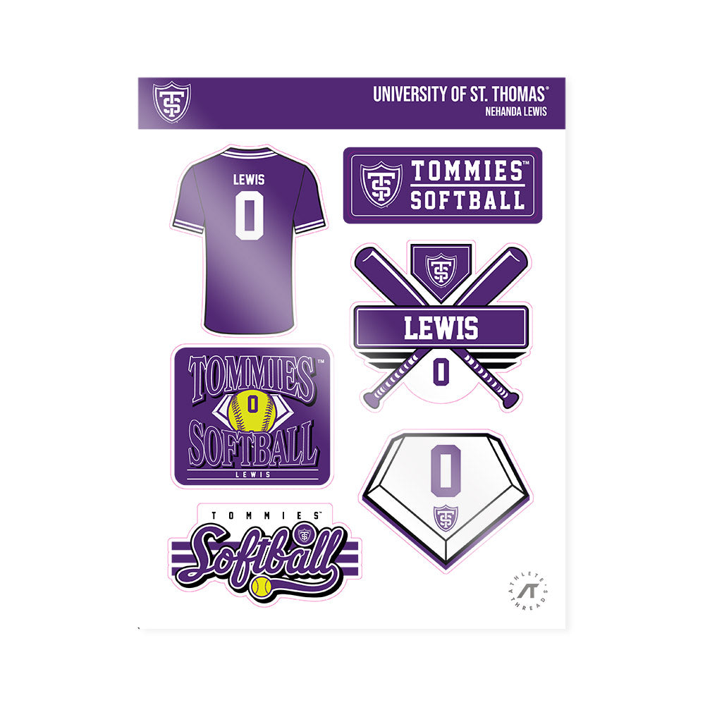 UST - NCAA Softball : Nehanda Lewis - Sticker Sheet-0