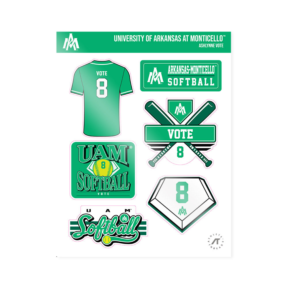 UAM - NCAA Softball : Ashlynne Vote - Sticker Sheet-0