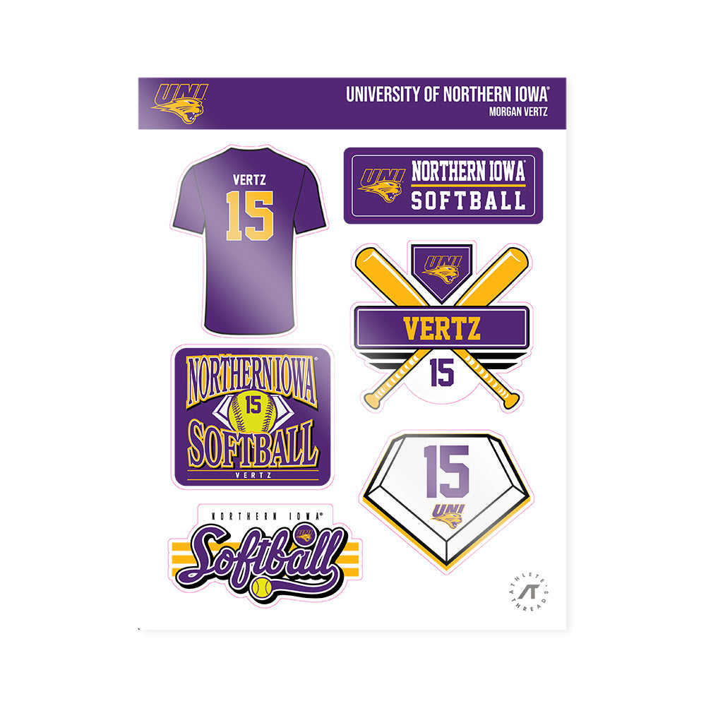 Northern Iowa - NCAA Softball : Morgan Vertz - Sticker Sheet-0