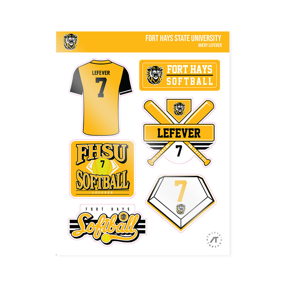 FHSU - NCAA Softball : Avery Lefever - Sticker Sheet-0