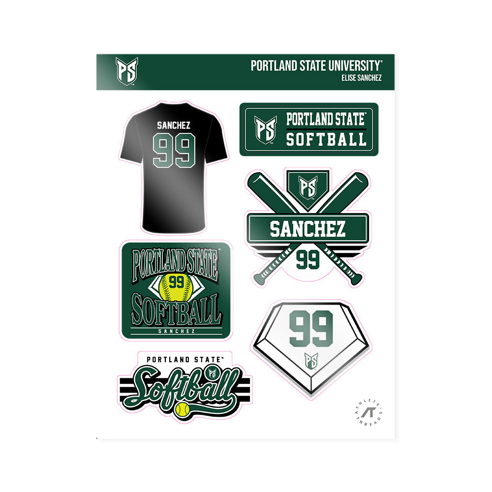 Portland State - NCAA Softball : Elise Sanchez - Sticker Sheet-0