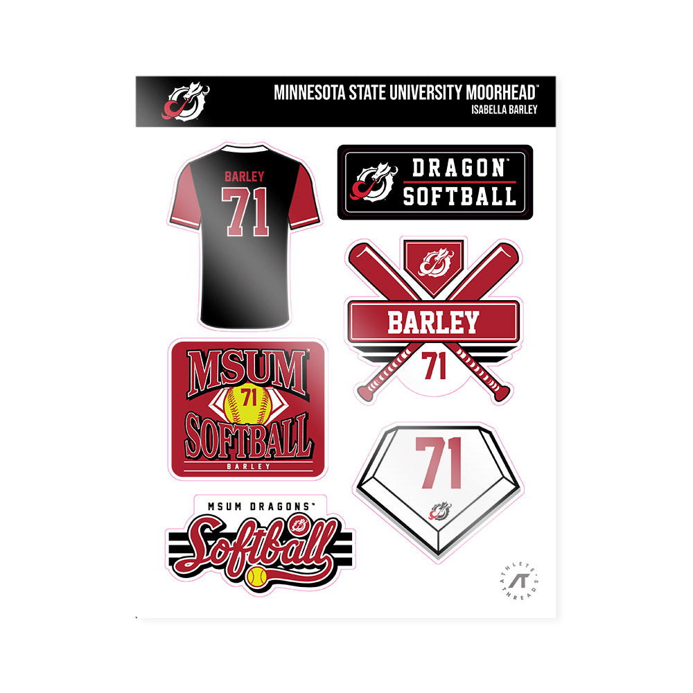 MSUM - NCAA Softball : Isabella Barley - Sticker Sheet-0