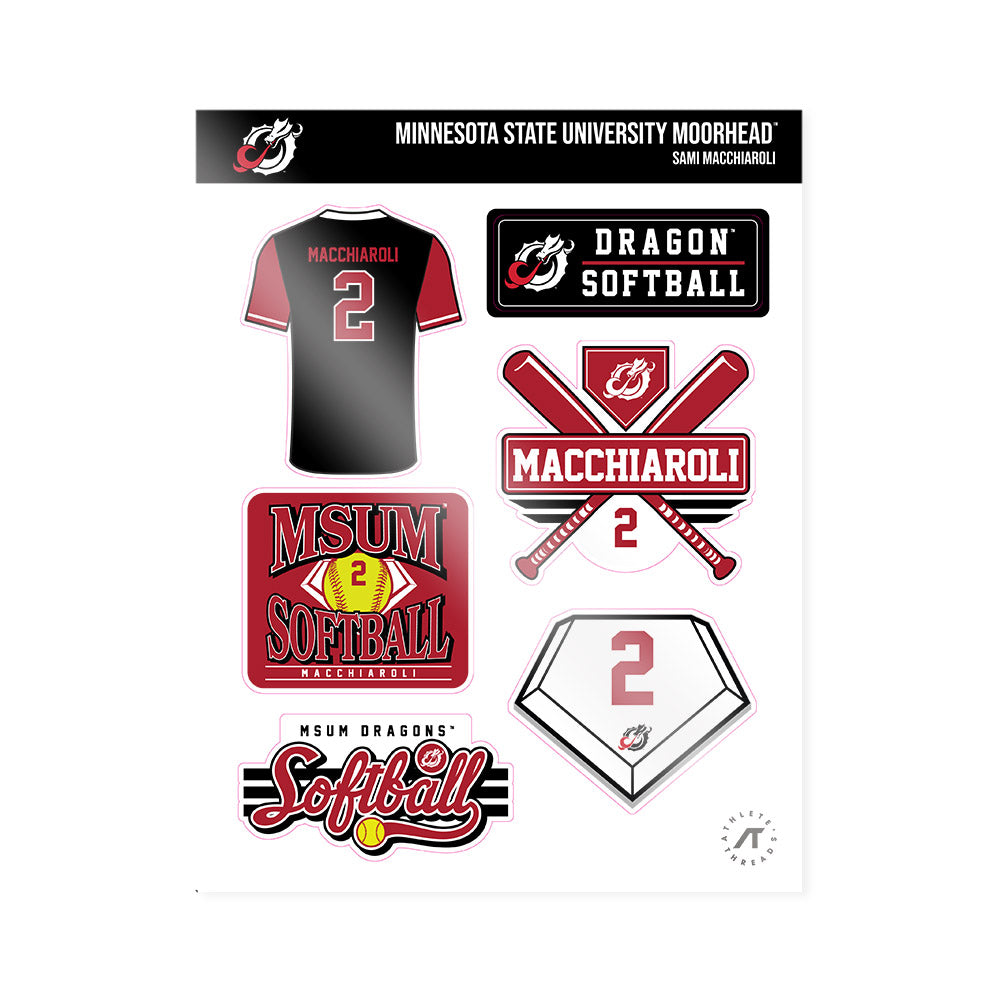 MSUM - NCAA Softball : Sami Macchiaroli - Sticker Sheet-0