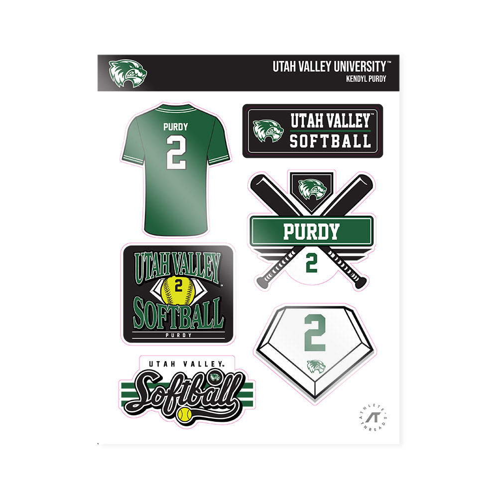 Utah Valley - NCAA Softball : Kendyl Purdy - Sticker Sheet-0