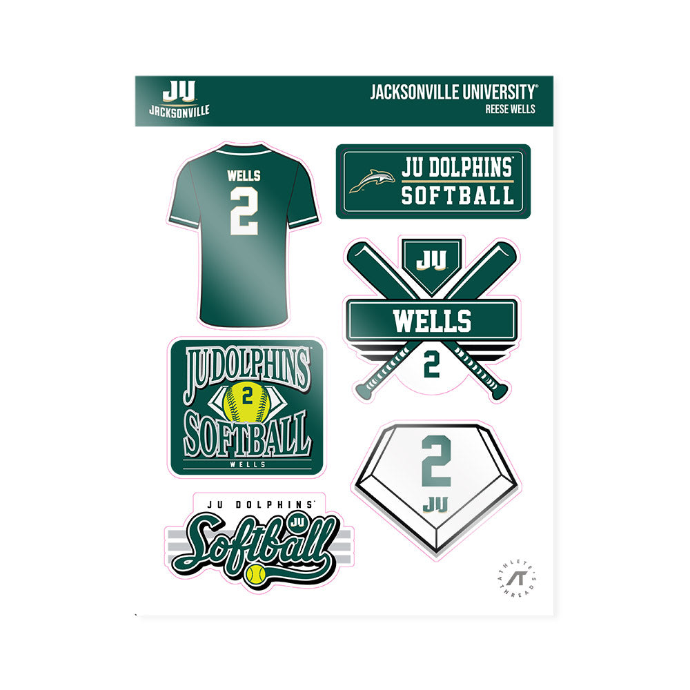 Jacksonville - NCAA Softball : Reese Wells - Sticker Sheet-0