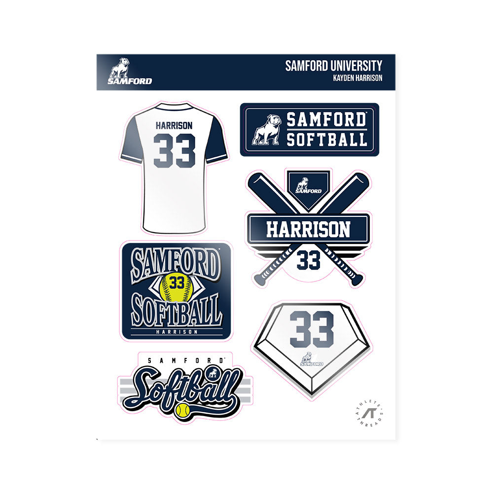 Samford - NCAA Softball : Kayden Harrison - Sticker Sheet-0
