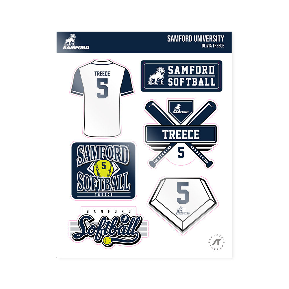 Samford - NCAA Softball : Olivia Treece - Sticker Sheet-0