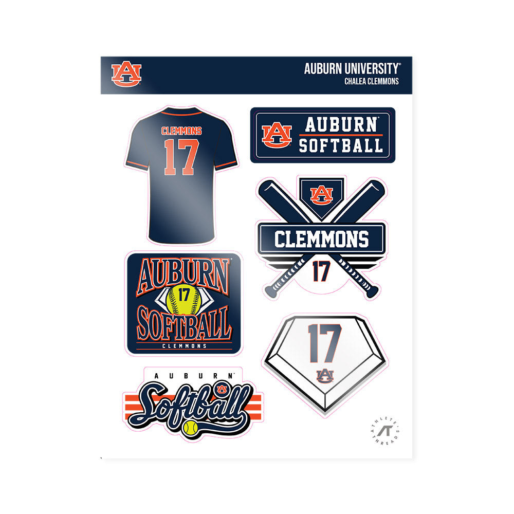 Auburn - NCAA Softball : Chalea Clemmons - Sticker Sheet-0
