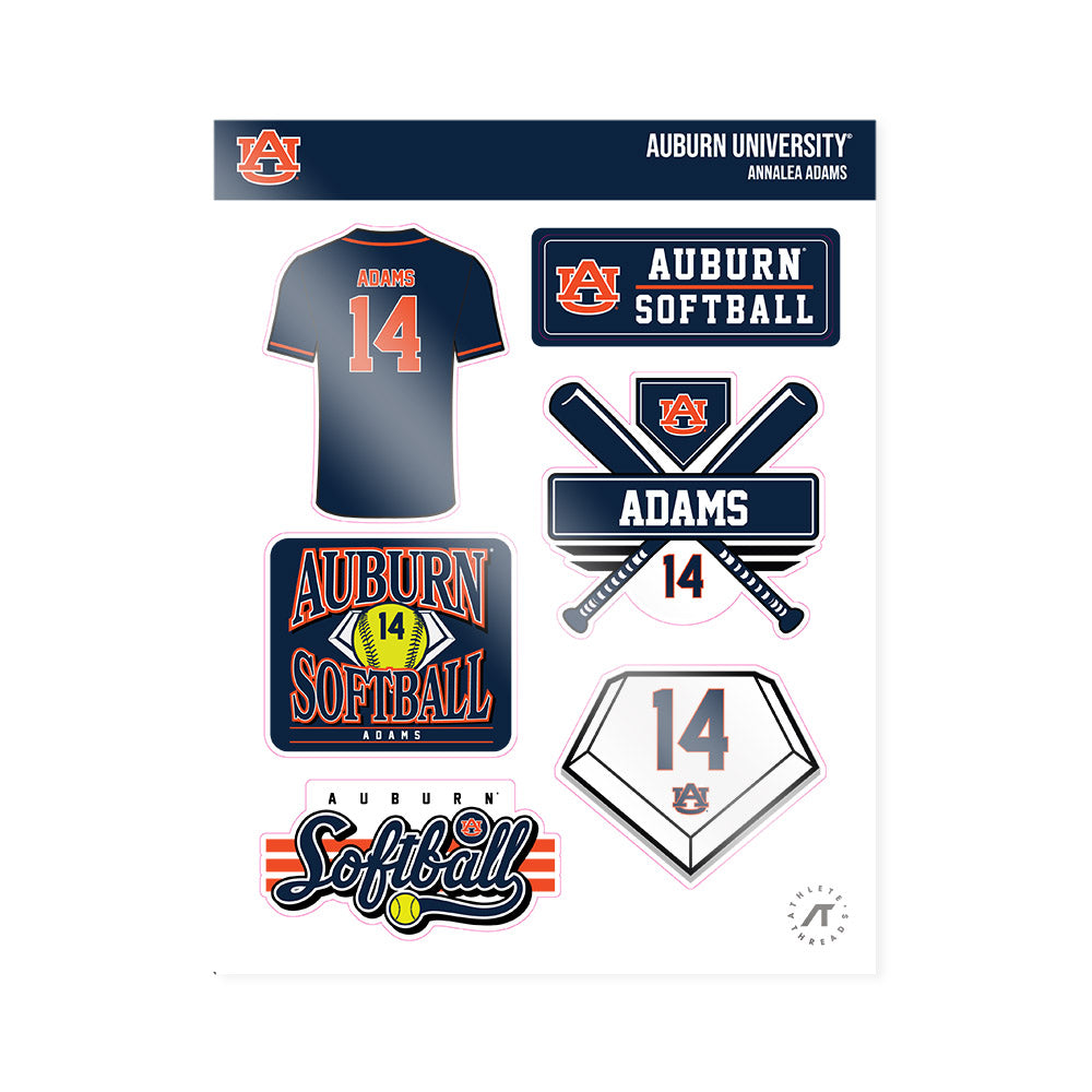 Auburn - NCAA Softball : AnnaLea Adams - Sticker Sheet-0