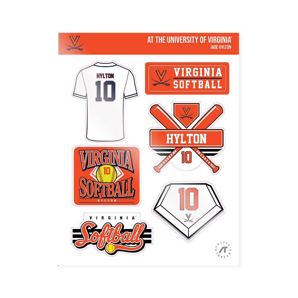 Virginia - NCAA Softball : Jade Hylton - Sticker Sheet-0