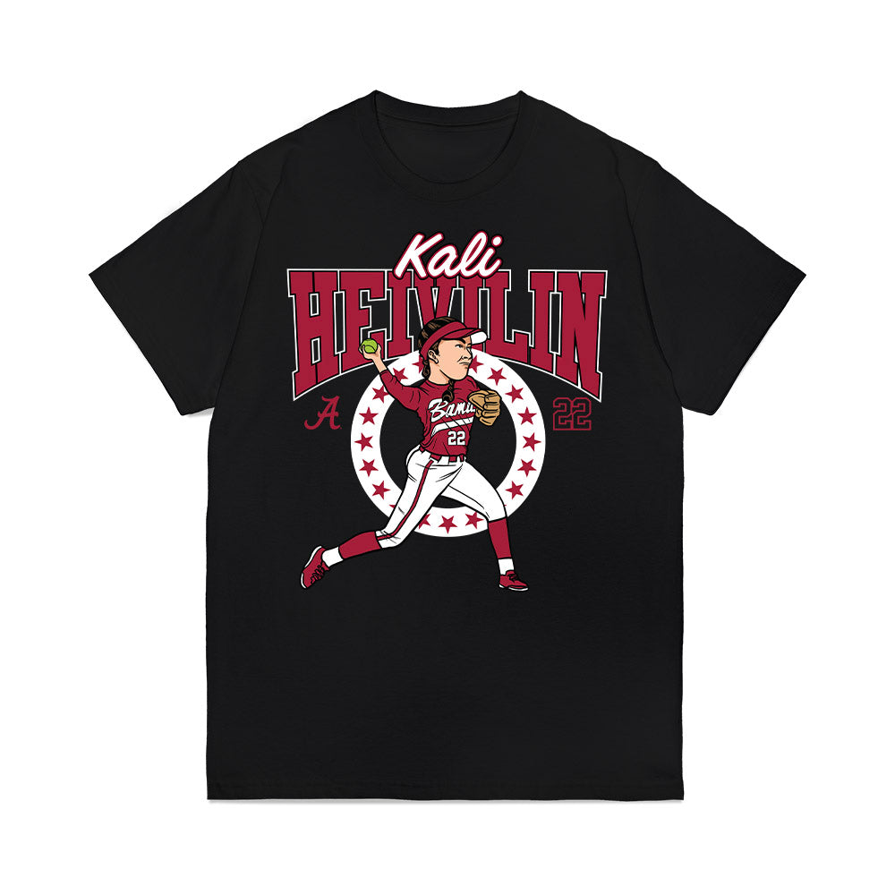 Alabama - NCAA Softball : Kali Heivilin - Caricature Premium T-Shirt-0