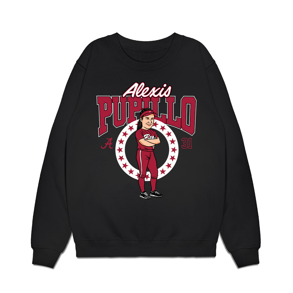 Alabama - NCAA Softball : Alexis Pupillo - Caricature Premium Crewneck Sweatshirt-0