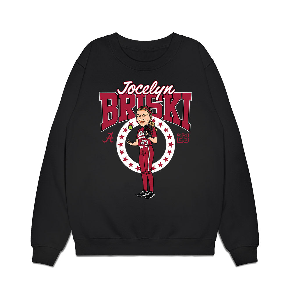 Alabama - NCAA Softball : Jocelyn Briski - Caricature Premium Crewneck Sweatshirt-0