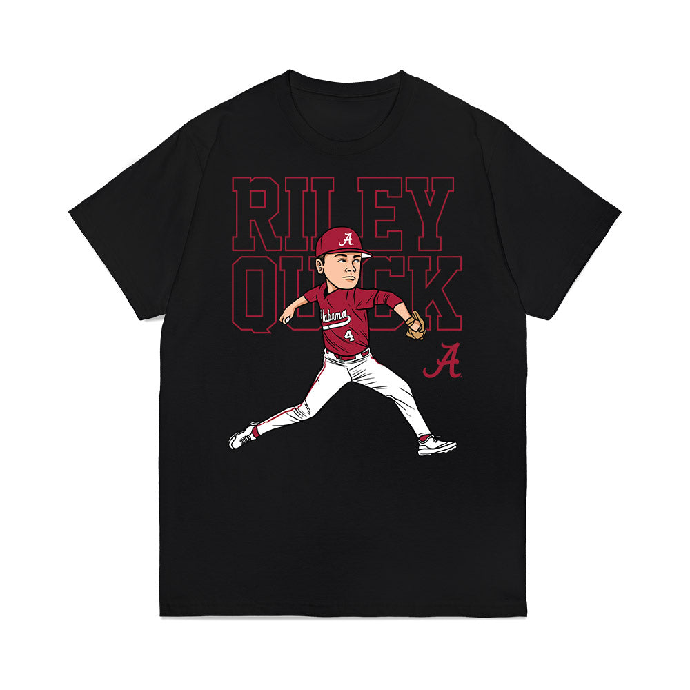 Alabama - NCAA Baseball : Riley Quick - Caricature Premium T-Shirt-0