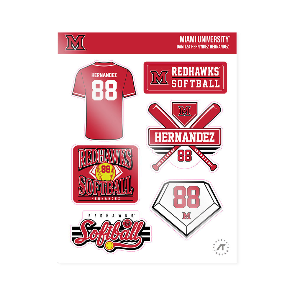 Miami of Ohio - NCAA Softball : Danitza Hern'ndez Hernandez - Sticker Sheet-0