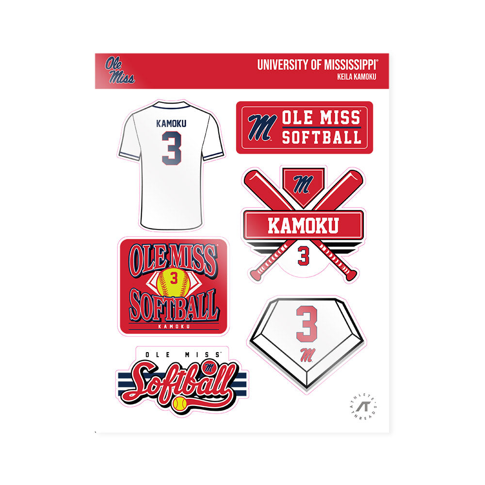 Ole Miss - NCAA Softball : Keila Kamoku - Sticker Sheet-0
