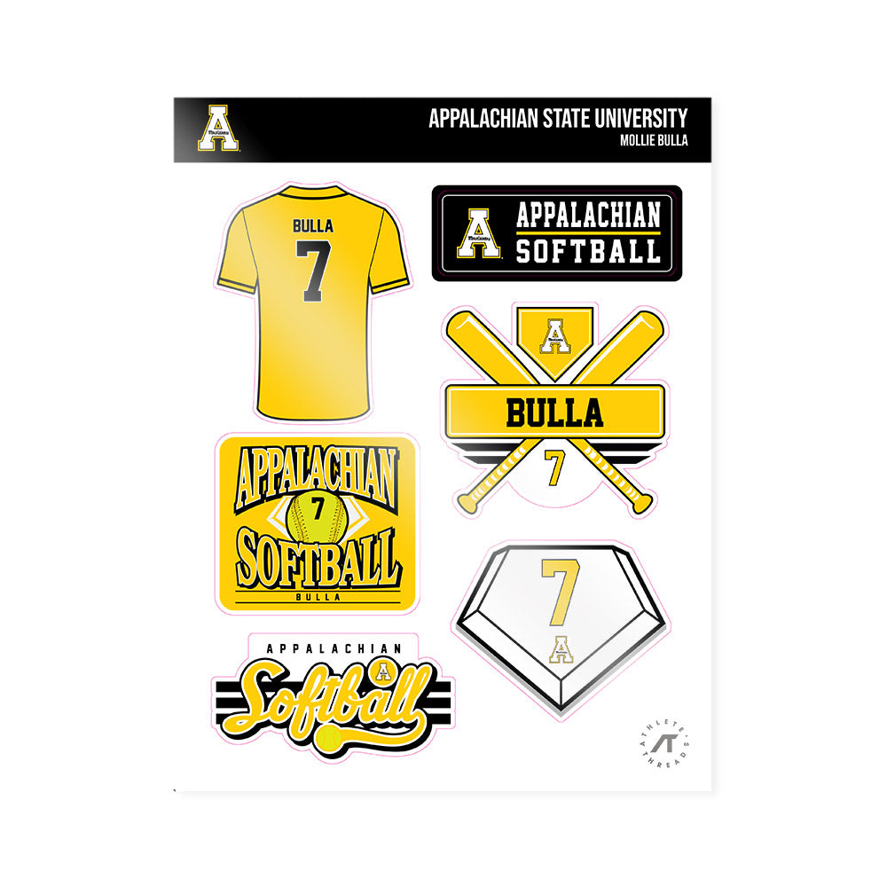 App State - NCAA Softball : Mollie Bulla - Sticker Sheet-0