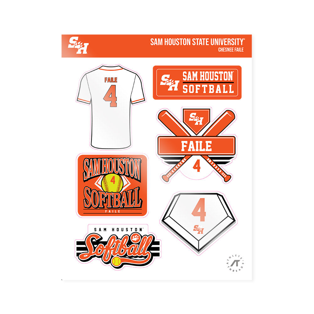 SHSU - NCAA Softball : Chesnee Faile - Sticker Sheet-0