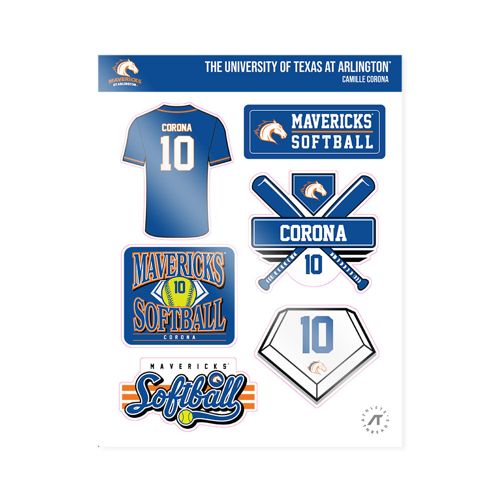 Texas Arlington - NCAA Softball : Camille Corona - Sticker Sheet-0