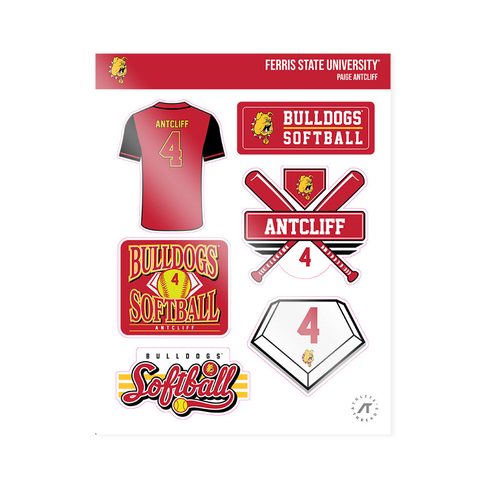 Ferris State - NCAA Softball : Paige Antcliff - Sticker Sheet-0