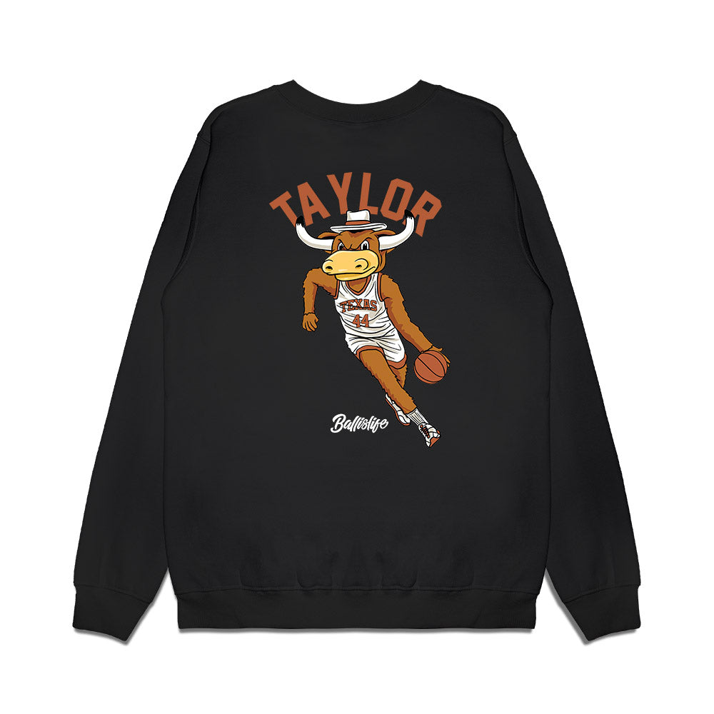 Texas - NCAA Men's Basketball : Brandon Taylor - Ball is Life Premium Crewneck Sweatshirt-1