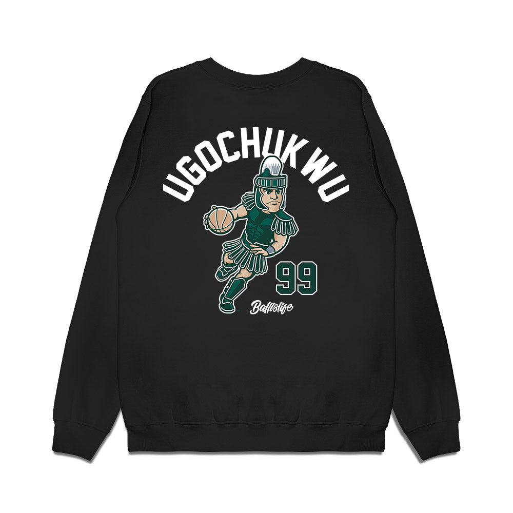 Michigan State - NCAA Men's Basketball : Divine-Collins Ugochukwu - Ball is Life Premium Crewneck Sweatshirt-1
