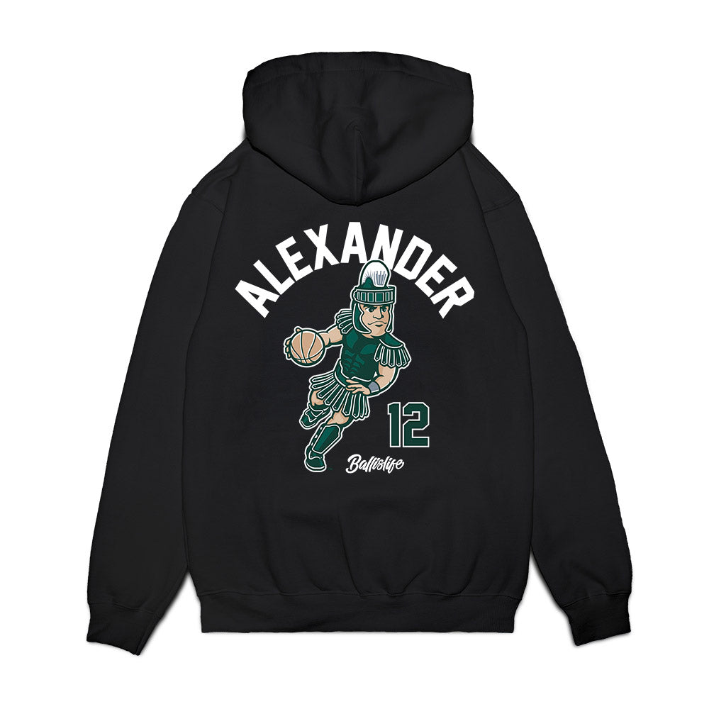 Michigan State - NCAA Women's Basketball : Isa Alexander - Ball is Life Premium Hooded Sweatshirt-1