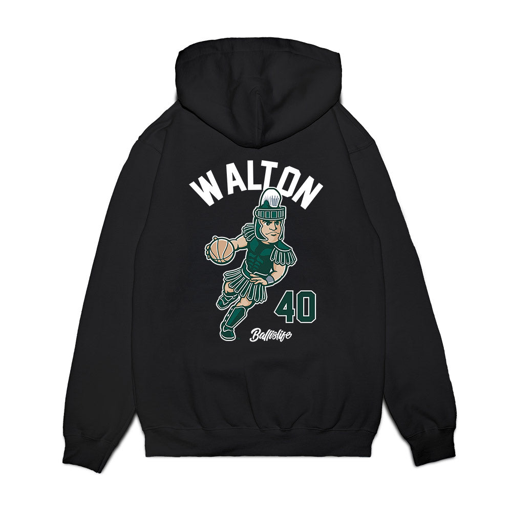 Michigan State - NCAA Men's Basketball : Brennan Walton - Ball is Life Premium Hooded Sweatshirt-1