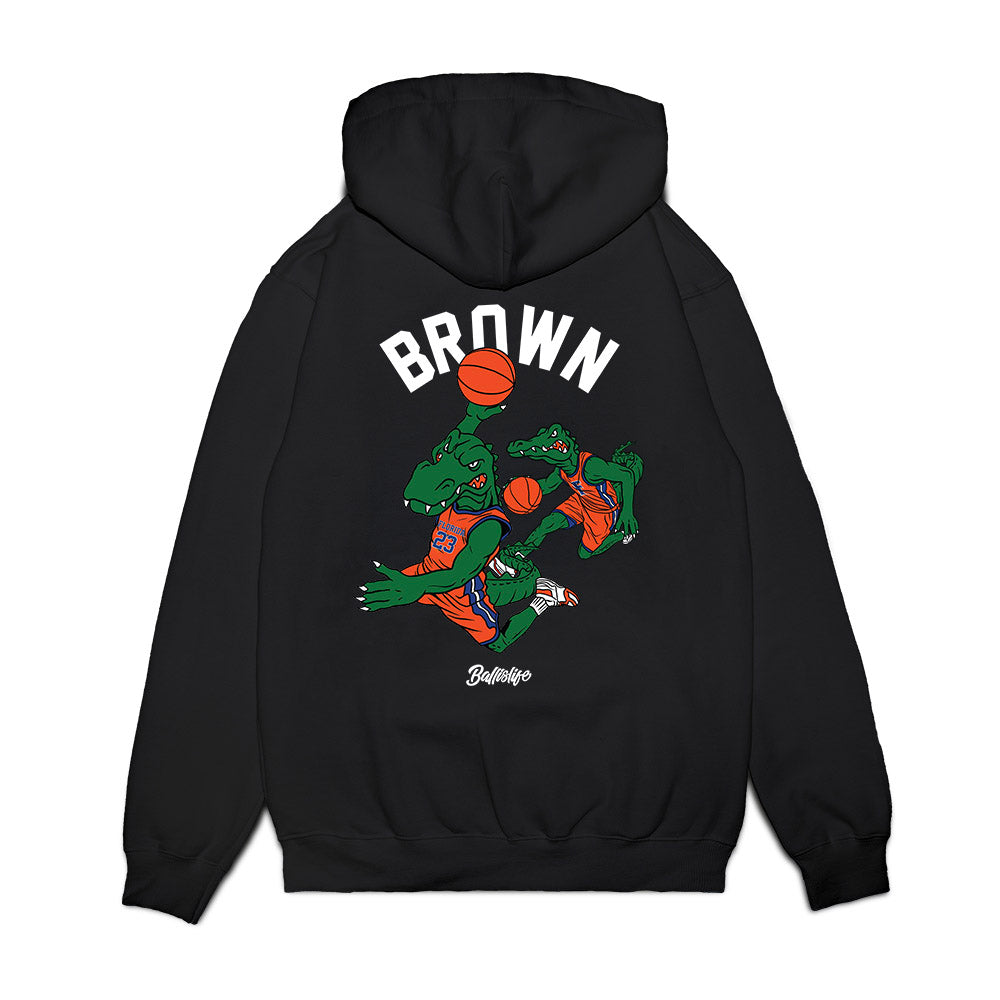 Florida - NCAA Men's Basketball : AJ Brown - Ball is Life Premium Hooded Sweatshirt-1