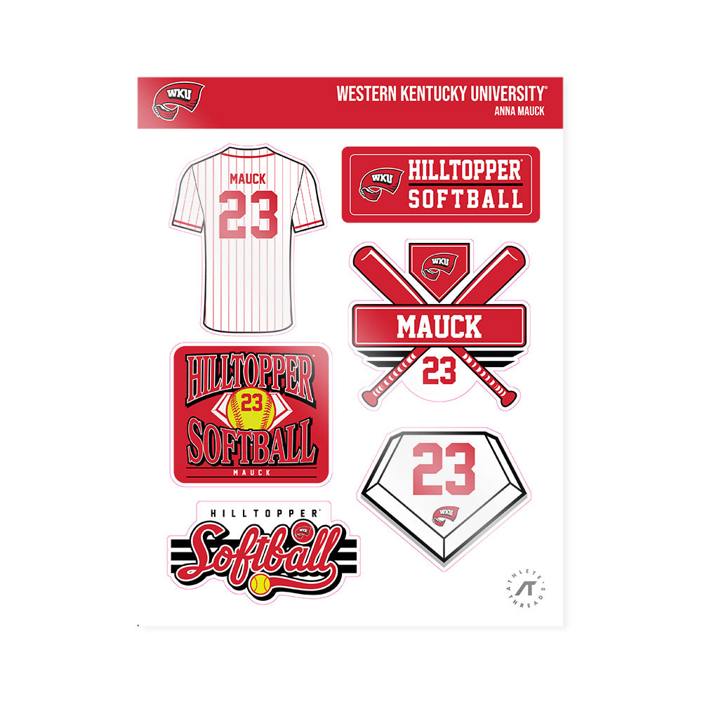 Western Kentucky - NCAA Softball : Anna Mauck - Sticker Sheet-0