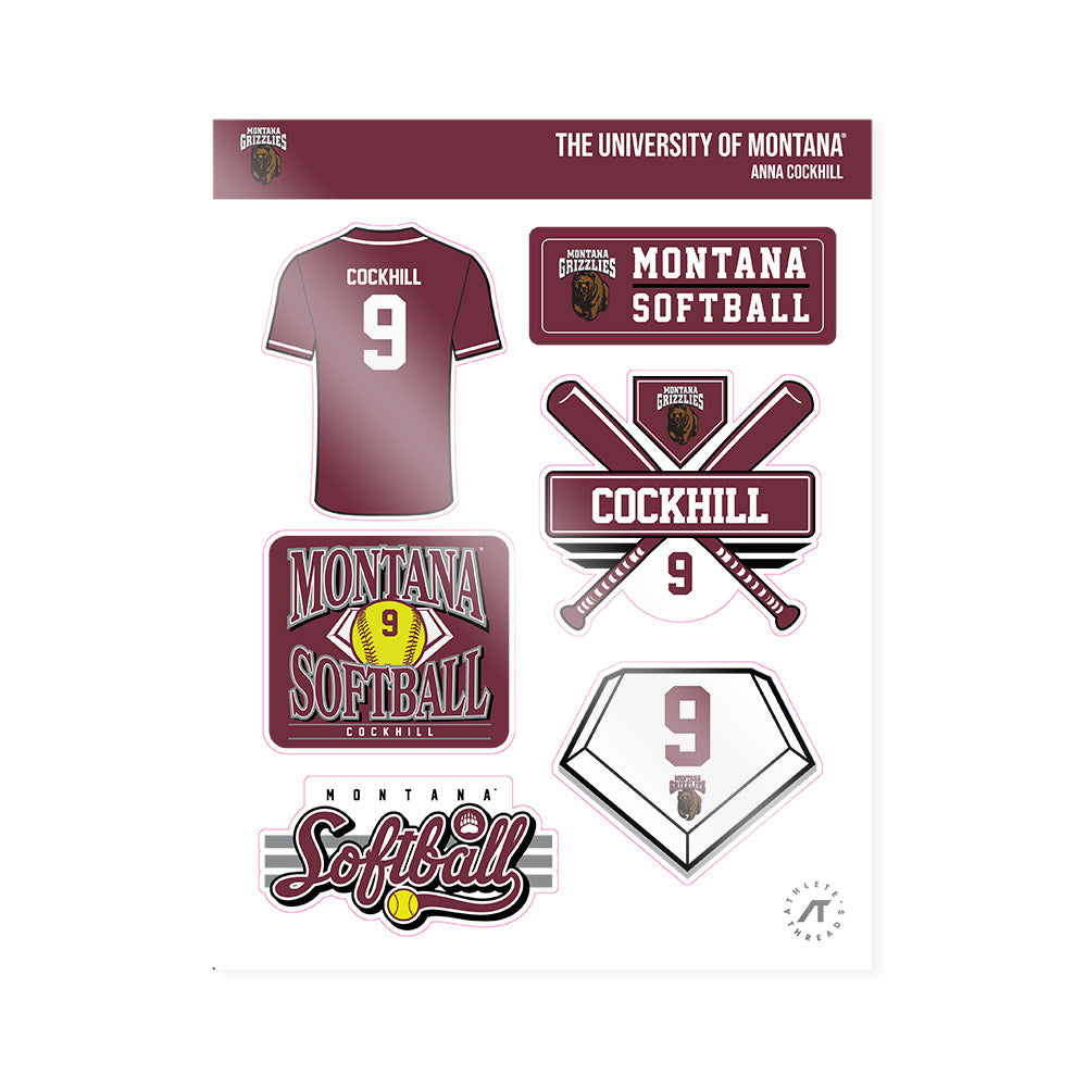 Montana - NCAA Softball : Anna Cockhill - Sticker Sheet-0