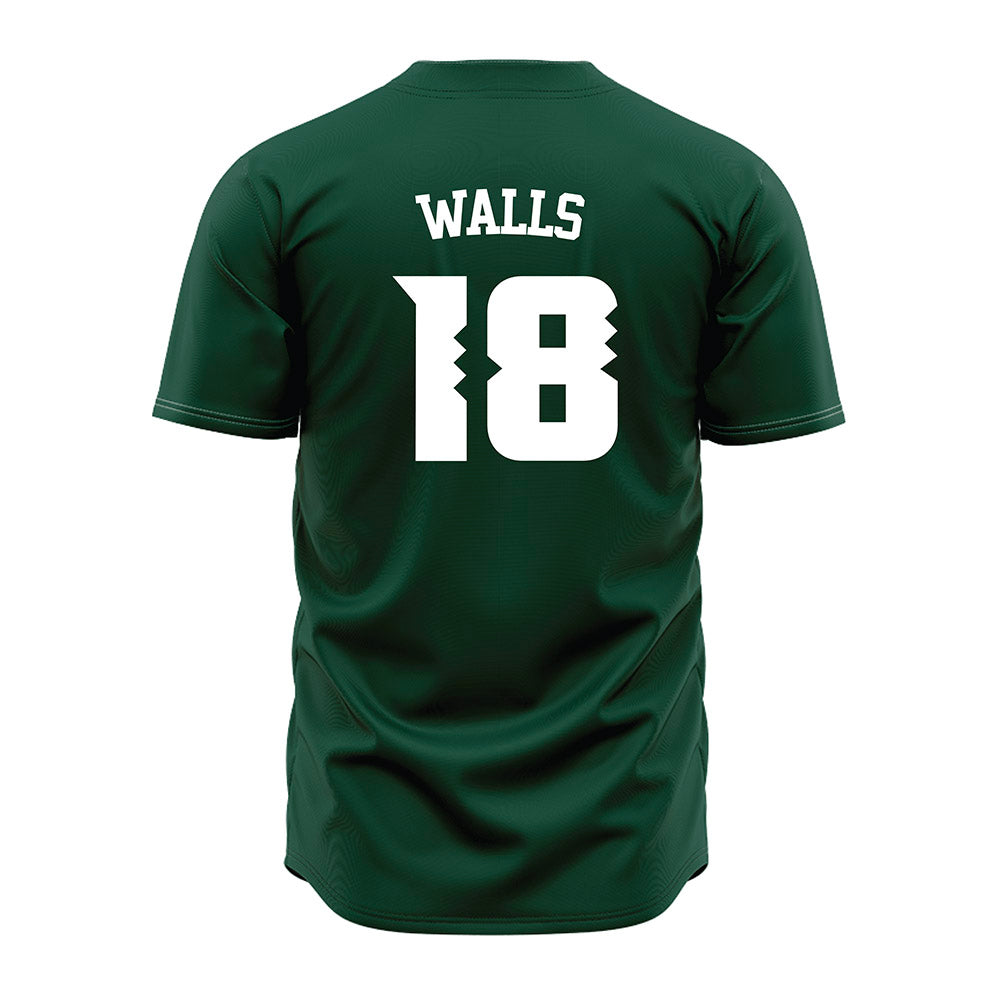 Hawaii - NCAA Baseball : Cooper Walls - Green Jersey-1