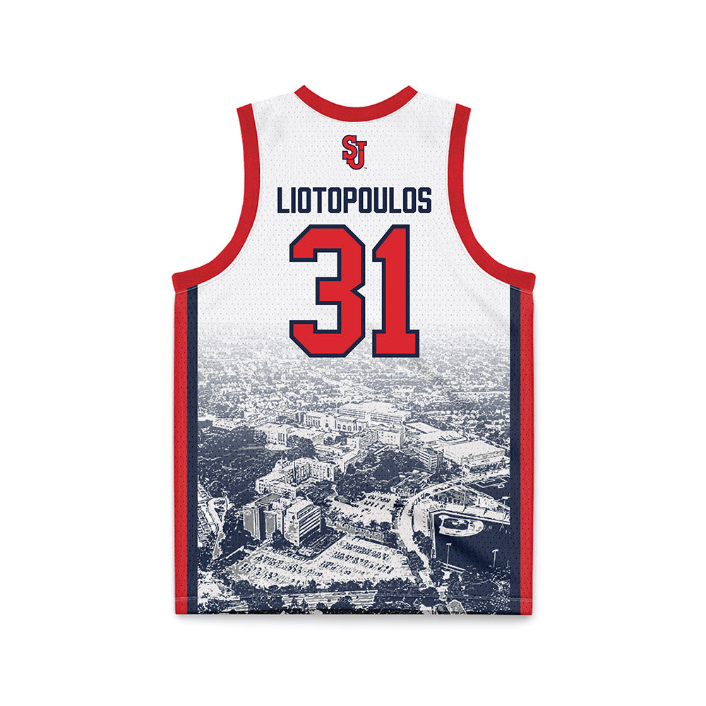 St. Johns - NCAA Men's Basketball : Lefteris Liotopoulos - Basketball Jersey-1