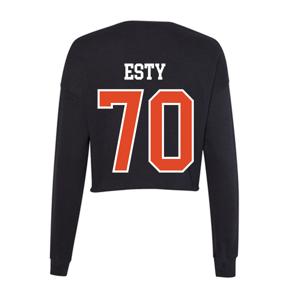 Oregon State - NCAA Football : Zander Esty - Women's Cropped Crew Fleece-1