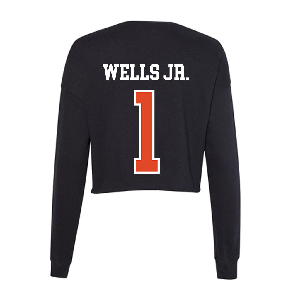Oregon State - NCAA Football : David Wells Jr. - Women's Cropped Crew Fleece-1