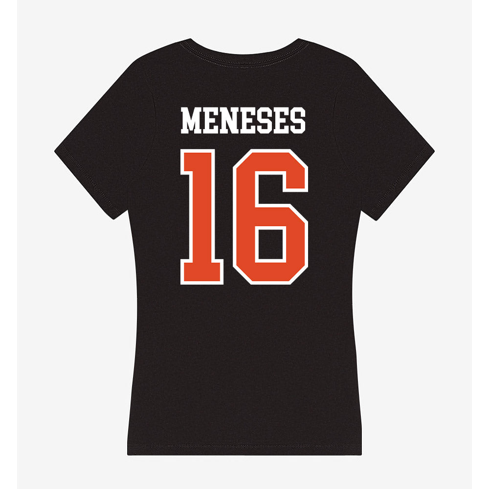 Oregon State - NCAA Men's Soccer : Massimo Meneses - Women's V-Neck T-Shirt-1
