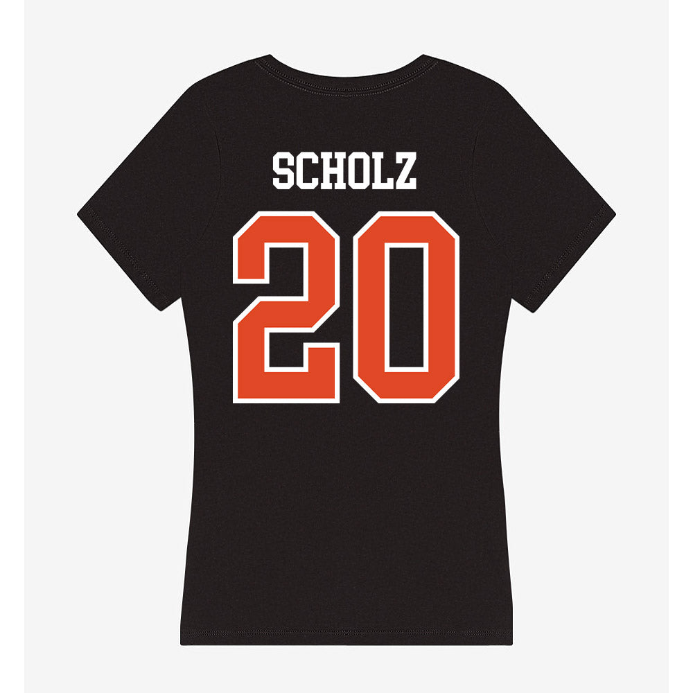 Oregon State - NCAA Women's Volleyball : Nathalie Scholz - Women's V-Neck T-Shirt-1