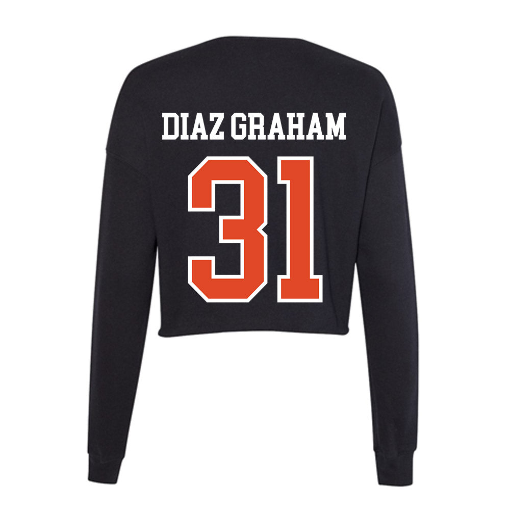 Oregon State - NCAA Men's Basketball : Jorge Diaz Graham - Women's Cropped Crew Fleece-1