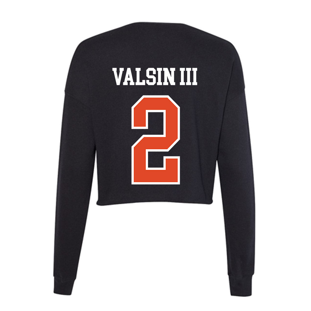 Oregon State - NCAA Football : Jimmy Valsin III - Women's Cropped Crew Fleece-1
