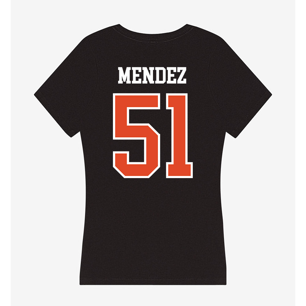 Oregon State - NCAA Baseball : Connor Mendez - Women's V-Neck T-Shirt-1