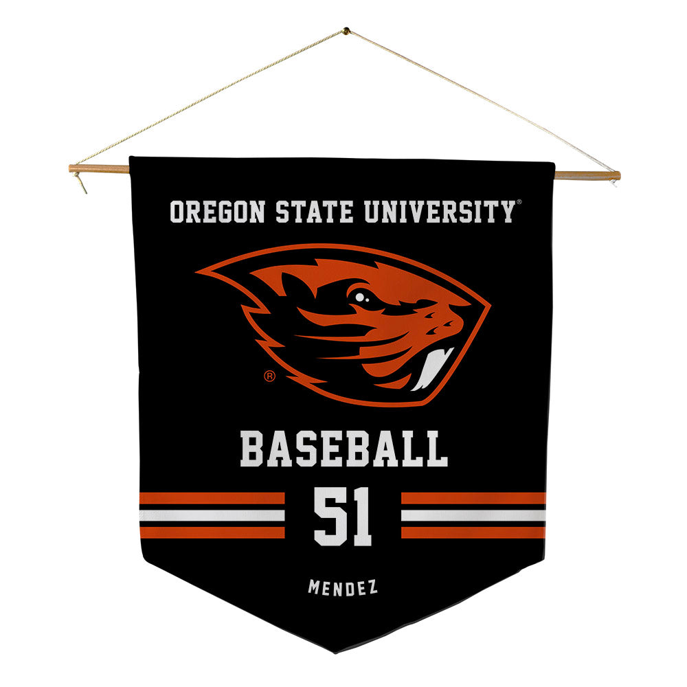 Oregon State - NCAA Baseball : Connor Mendez - Pennant - 18" x 21"-0