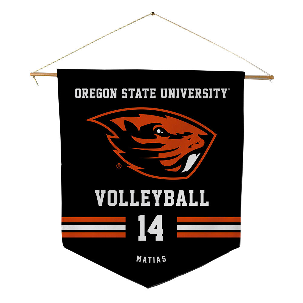 Oregon State - NCAA Women's Volleyball : Jackie Matias - Pennant - 18" x 21"-0