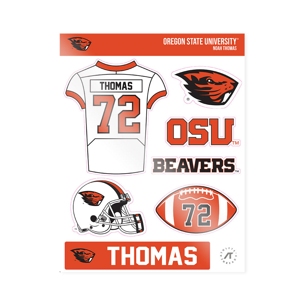 Oregon State - NCAA Football : Noah Thomas - Sticker Sheet-0