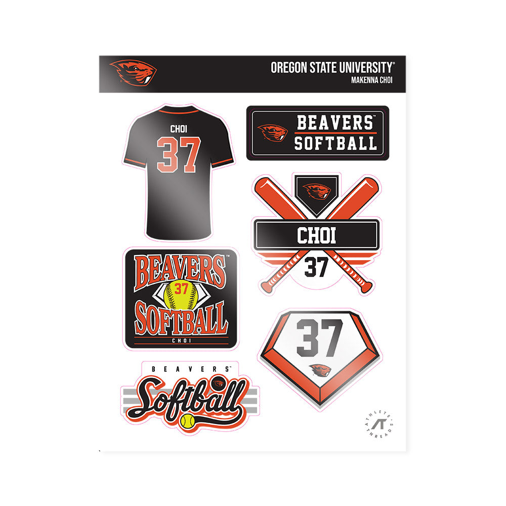 Oregon State - NCAA Softball : Makenna Choi - Sticker Sheet-0