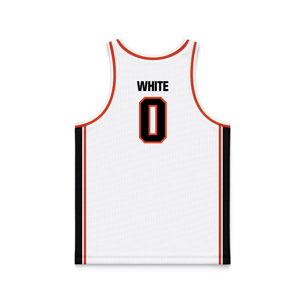 Oregon State - NCAA Men's Basketball : Desmond White - White Basketball Jersey-1