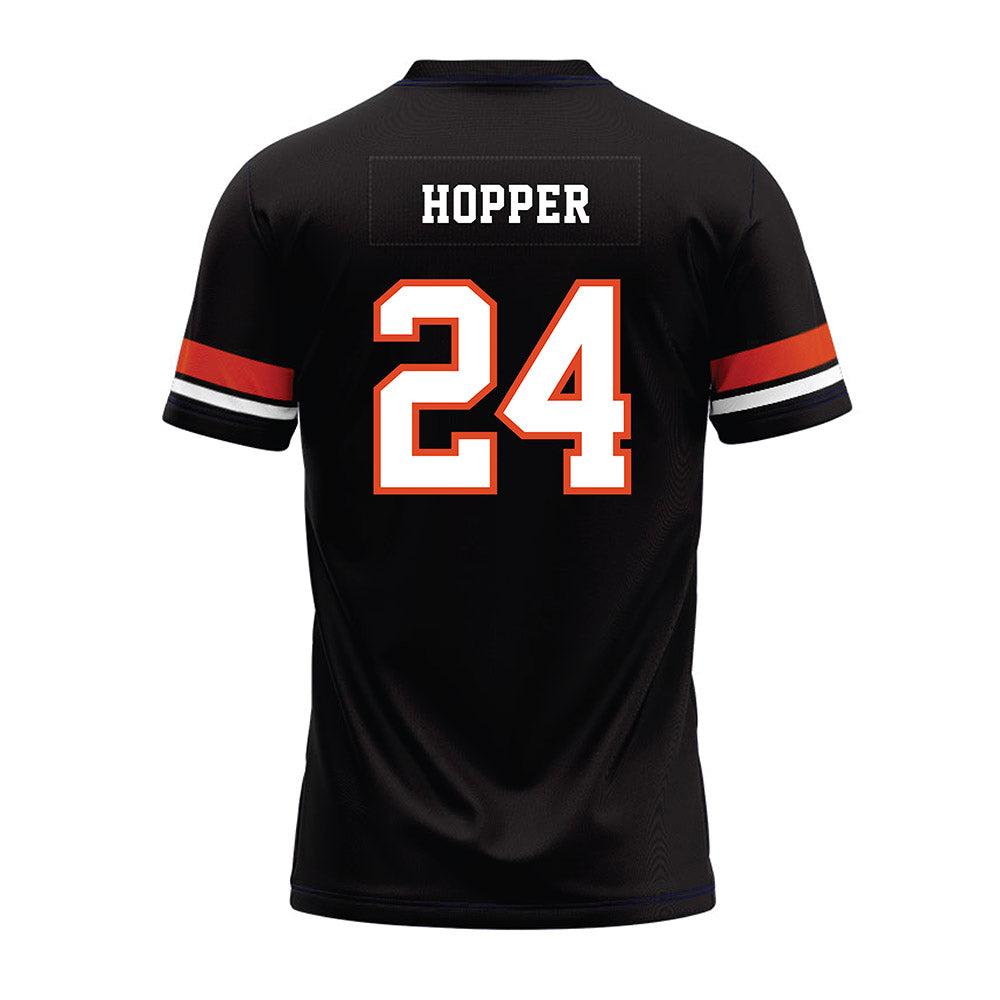 Oregon State - NCAA Football : Tyjai Hopper - Black Premium Football Jersey-1