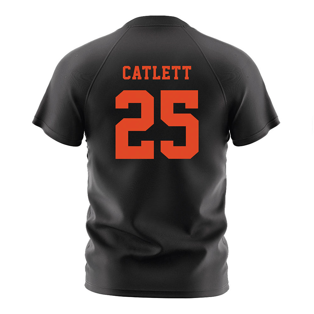 Oregon State - NCAA Men's Soccer : Sava Catlett - Black Soccer Jersey-1