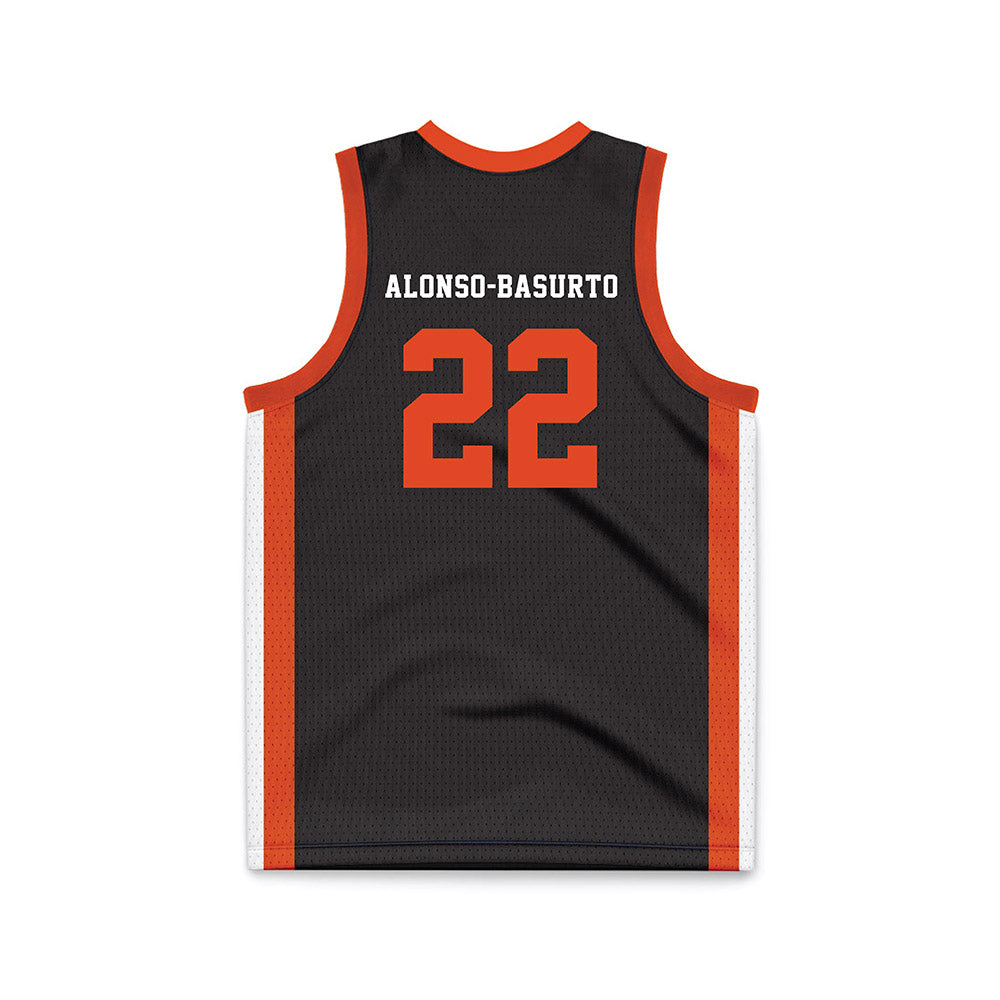 Oregon State - NCAA Women's Basketball : Lara Alonso-Basurto - Black Basketball Jersey-1