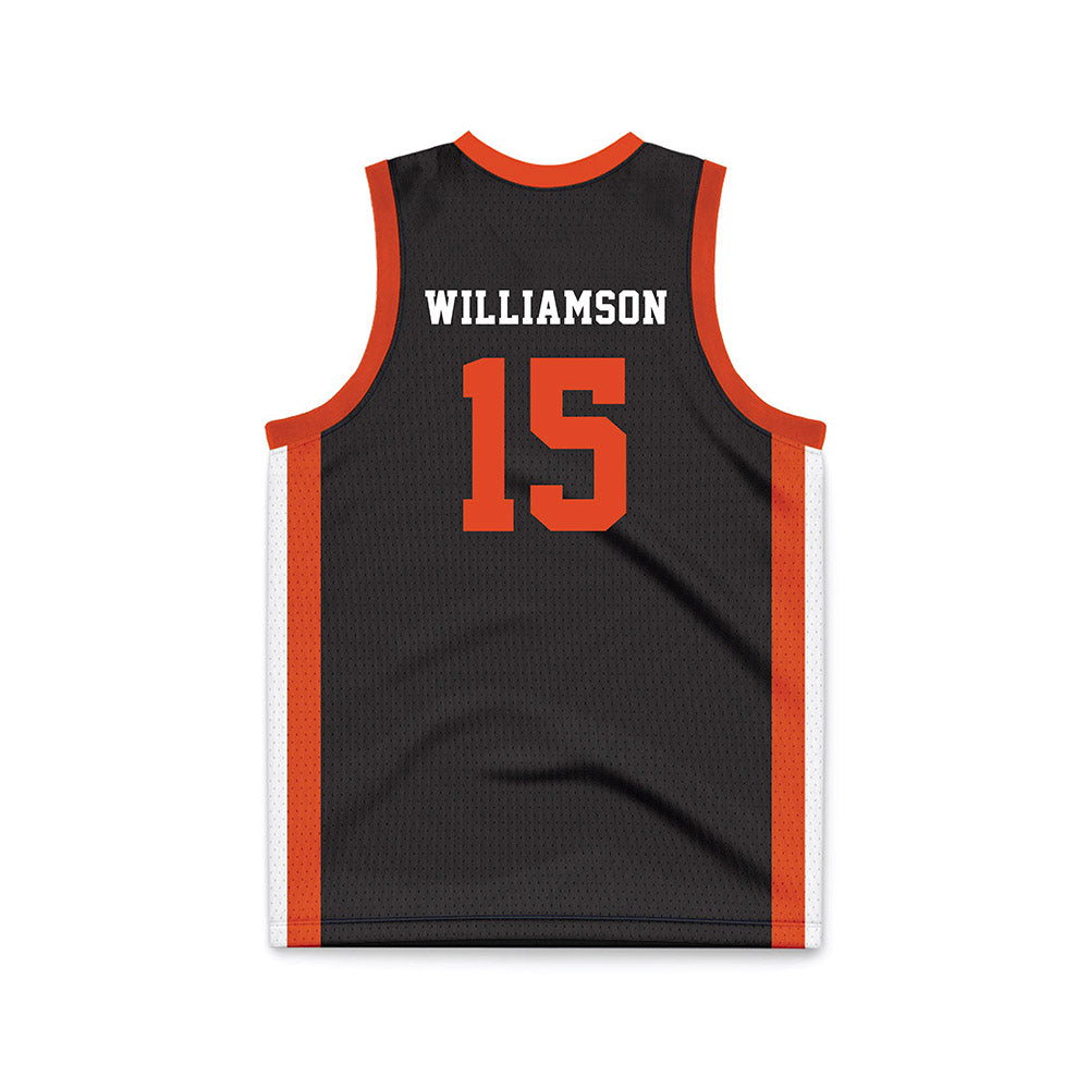Oregon State - NCAA Women's Basketball : Lizzy Williamson - Black Basketball Jersey-1